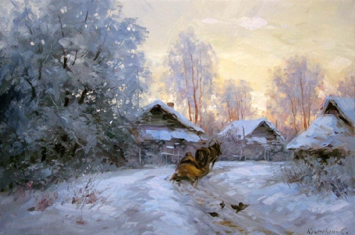 Зимние пейзажи Сергея Крупского. 