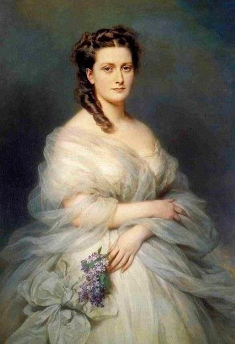 Герцогиня Анна де Мучи (1841-1924), урожденная Принцесса Мурат. (1862 год). Автор: Франц Ксавер Винтерхальтер.