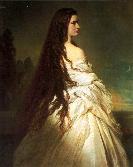 Императрица Сиси  Елизавета 1837 - 1898) — супруга императора Франца Иосифа I, по рождению принцесса Баварии. Автор: Франц Ксавер Винтерхальтер.