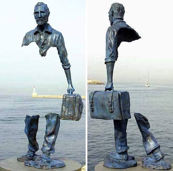 «Рваная» скульптура Ван Гога. Сен-Поль-де-Ванс. Франция. Скульптор: Бруно Каталано.