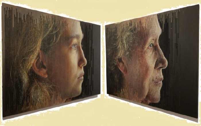 Молодость и Старость. Трехмерные портреты художника Серджи Каденаса. ¦ Фото: realsworld.com.