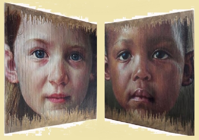 Дети разных рас. Трехмерные портреты художника Серджи Каденаса. | Фото: realsworld.com.