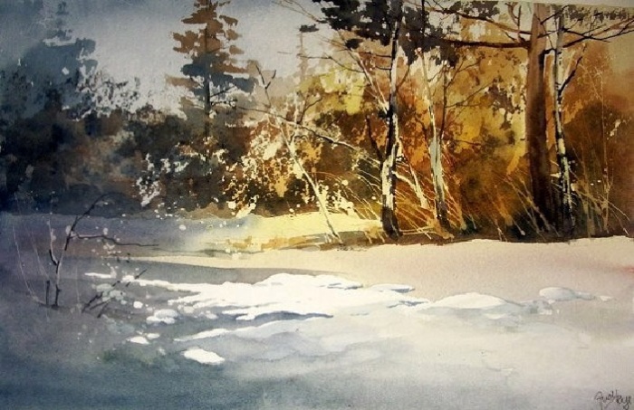 Зимние пейзажи от Aud Rye.
