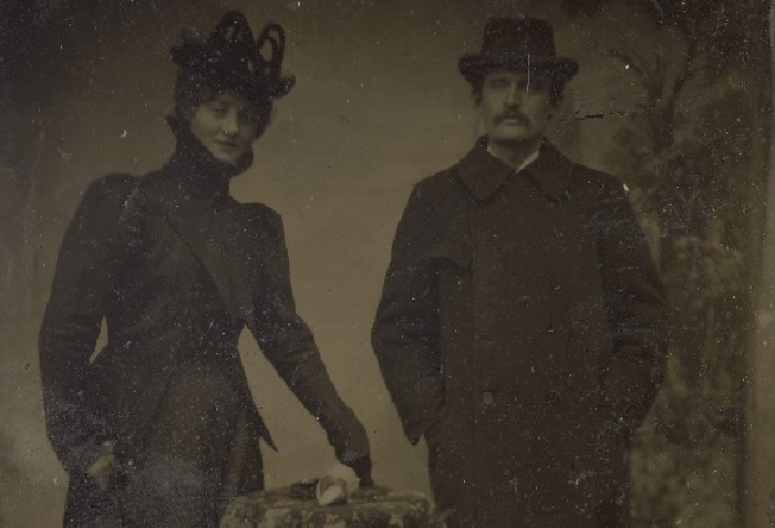Эдвард Мунк с Матильдой (Туллой) Ларсен. Фото 1899 года.