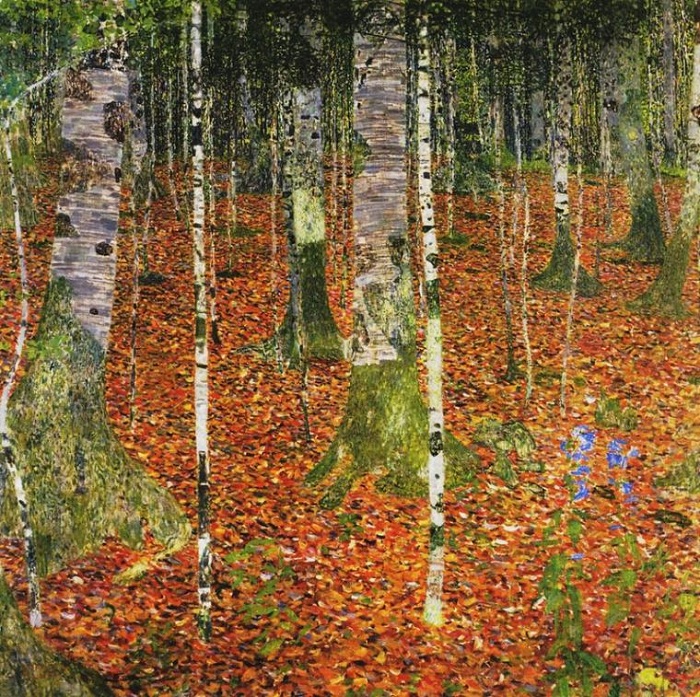 Берёзовая роща. Автор: Gustav Klimt.