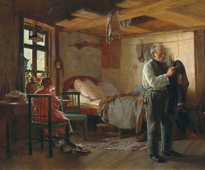 Кирилл Лемох, Утро в швейцарской, 1874г.