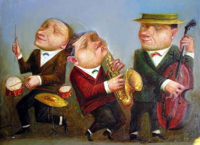 Джаз-музыканты. Автор: Геннадий Шлыков.