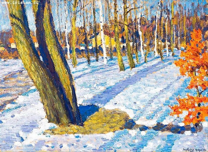 Мартовский снег, 1921 год. Автор: Игорь Грабарь.