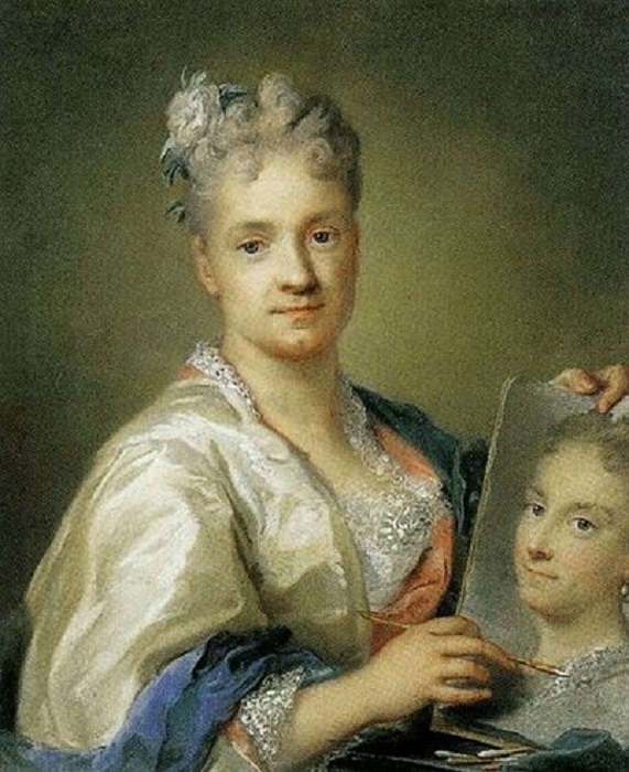 Автопортрет с портретом сестры. (1715 г.) Автор: Розальба Каррера.