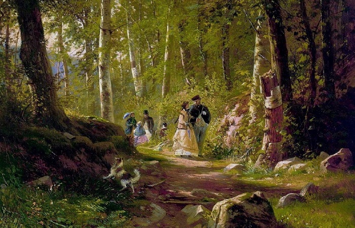 «Прогулка в лесу». Иван Шишкин.