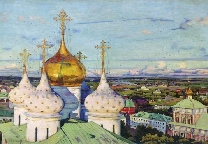 Купола и ласточки. (1921 год). Автор: Константин Юон.