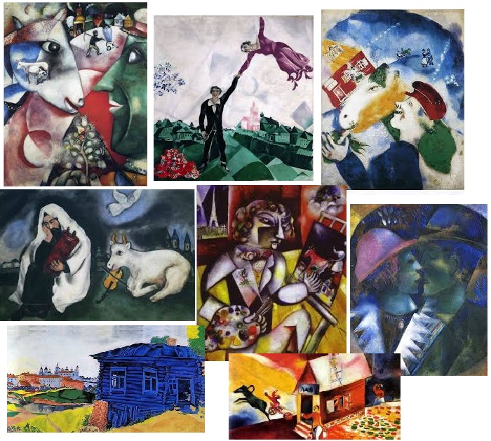 Самые известные полотна художника Марка Шагала.