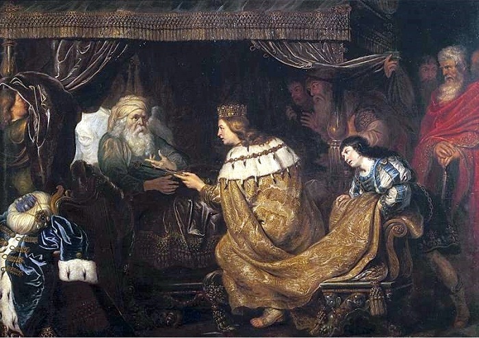 Царь Давид передает скипетр Соломону. Автор: Корнелис де Вос.