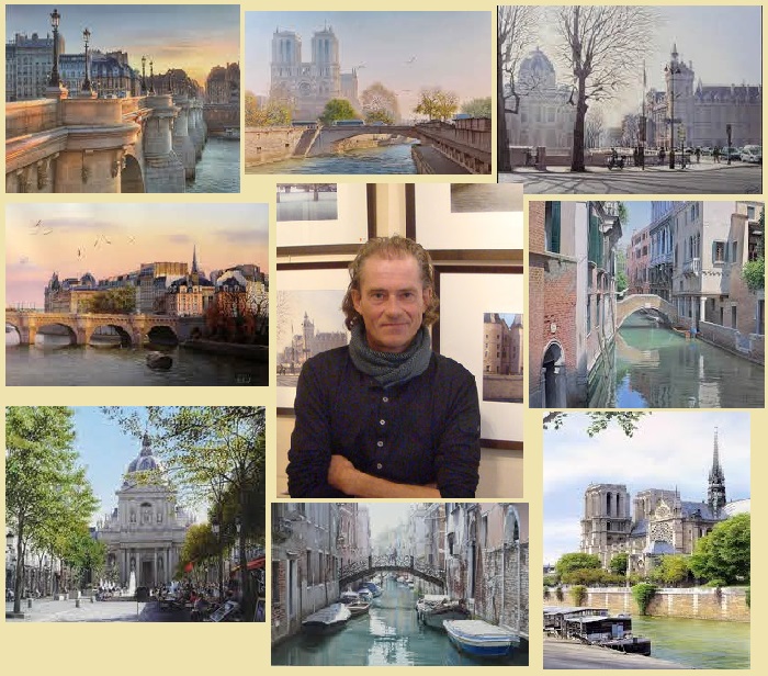 Очарование европейских городов в акварельных работах французского художника Тьерри Дюваля.