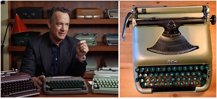 Том Хэнкс и его уникальная коллекция раритетных пишущих машинок.