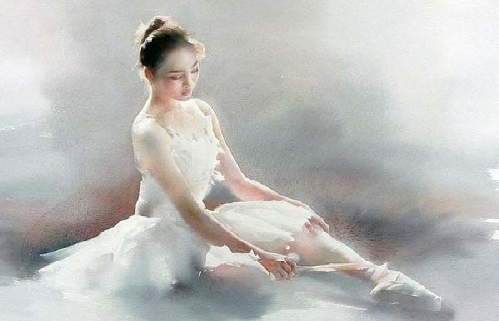 Акварельная живопись от художника Лю Йи. | Фото: gallerix.ru.