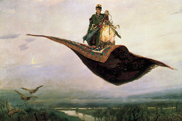 Ковер-самолет. (1880 гг.) Холст, Масло. 165х297 см. Автор: В. М. Васнецов.