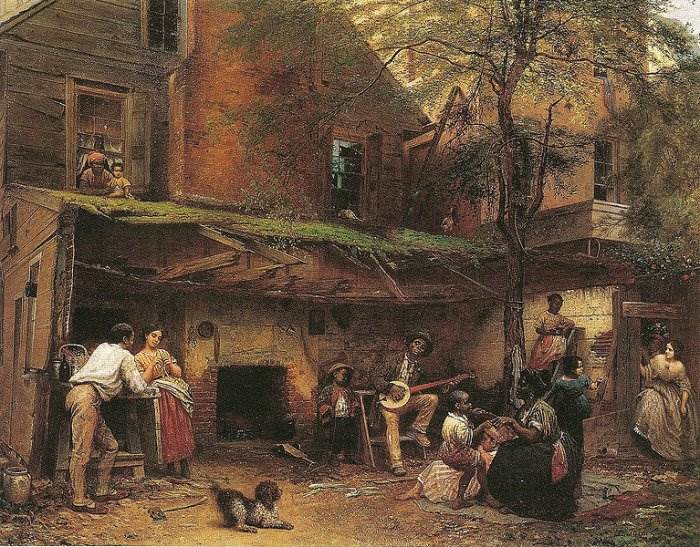 «Жизнь рабов на Юге» или «Старый дом в Кентукки». (1859 г.)  Автор: Истмен Джонсон.