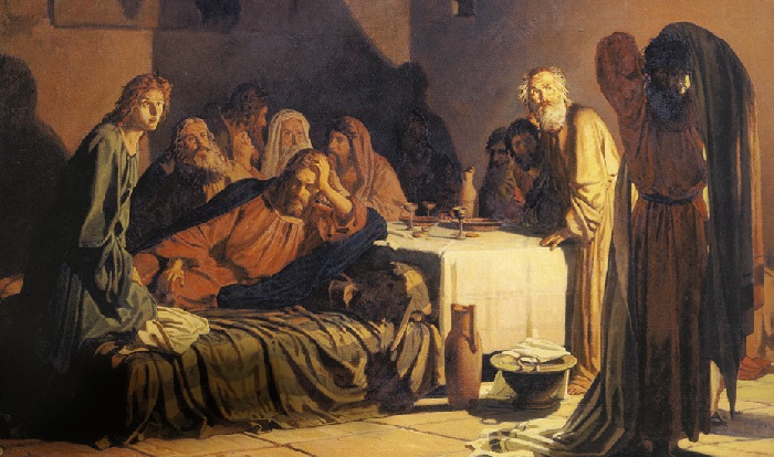 «Тайная вечеря». (1863 год). Художник: Николай Ге. 