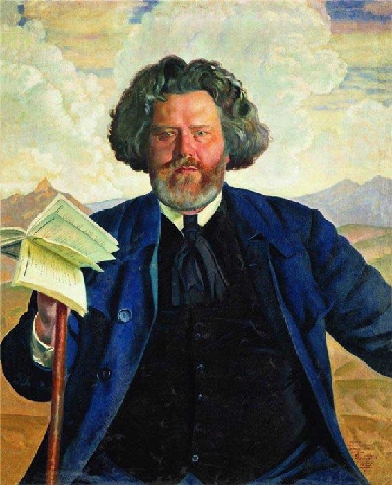  Портрет М.А.Волошина (1924 год). Художник Борис Кустодиев.