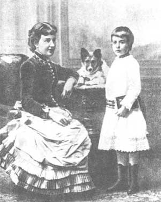 Софья Ковалевская с дочерью.