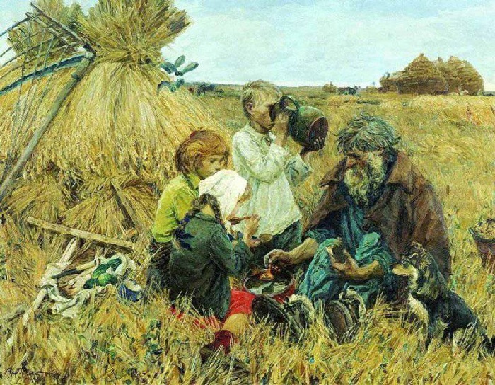 «Жатва». (1945 год). Третьяковская галерея. Автор: А.А.Пластов.