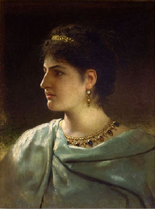 «Портрет молодой римлянки» (1890 год). Автор: Генрих Семирадский.