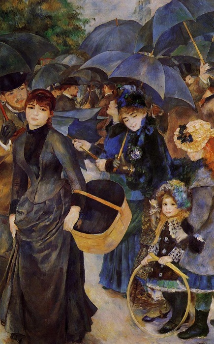«Зонтики».1881-1886). Национальная галерея. Лондон.  Автор: Огюст Ренуар.