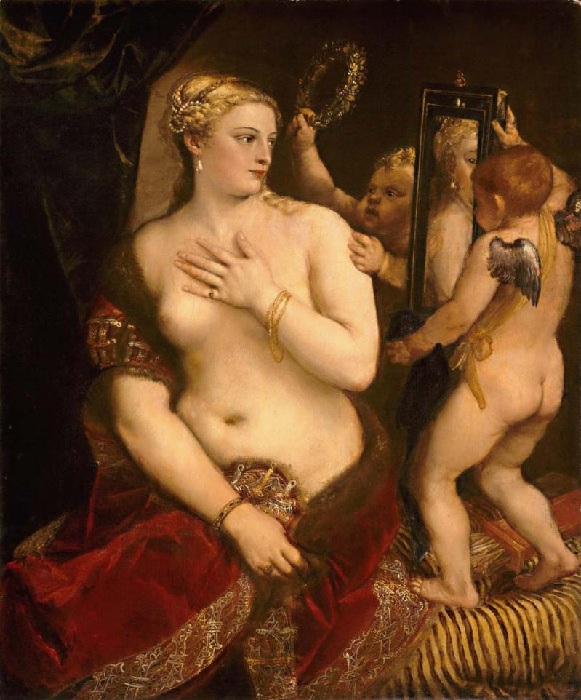 Венера перед зеркалом. (около 1555 г.) Автор: Тициан Вечеллио.