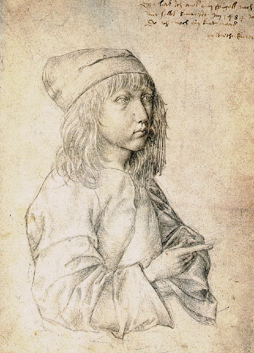  Автопортрет в 13-летнем возрасте.(1484).Автор: Альбрехт Дюрер.