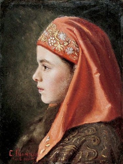 Портрет девочки. (1886). Автор: С.И.Крамская. | Фото: cyclowiki.org. 