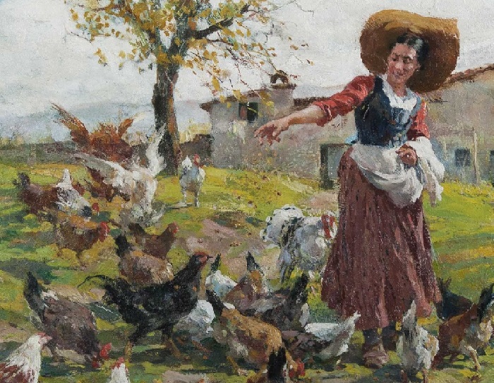 Молодая жена фермера. (1927 год). Художник: Рафаэлло Сорби.