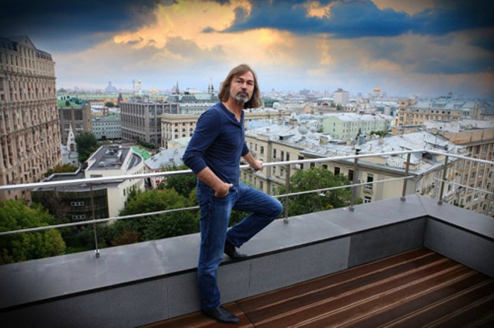 Квартира Никаса Сафронова: терраса пентхауса с видом на Кремль.