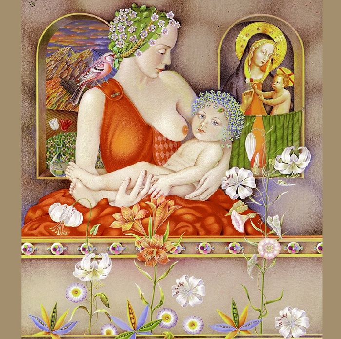 Мадонна с младенцем. Автор: Игорь Тюльпанов.