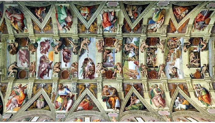 Роспись Сикстинской капеллы. Автор:  Микеланджело Буонарроти.