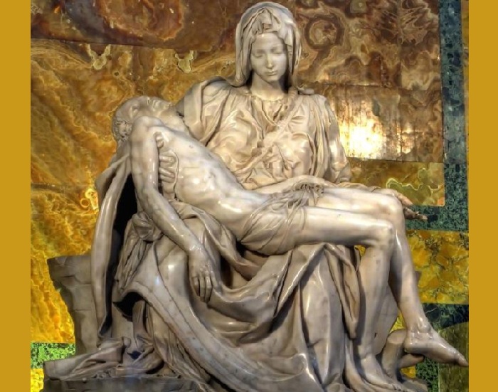 «Рietа». «Оплакивание Христа».(1499). Собор Святого Петра. Ватикан. Автор: Микеланджело Буонарроти.