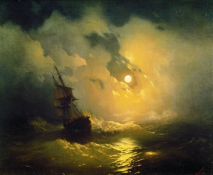  Буря на море ночью. 1849 год.