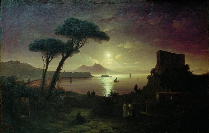  Неаполитанский залив в лунную ночь. 1842 год