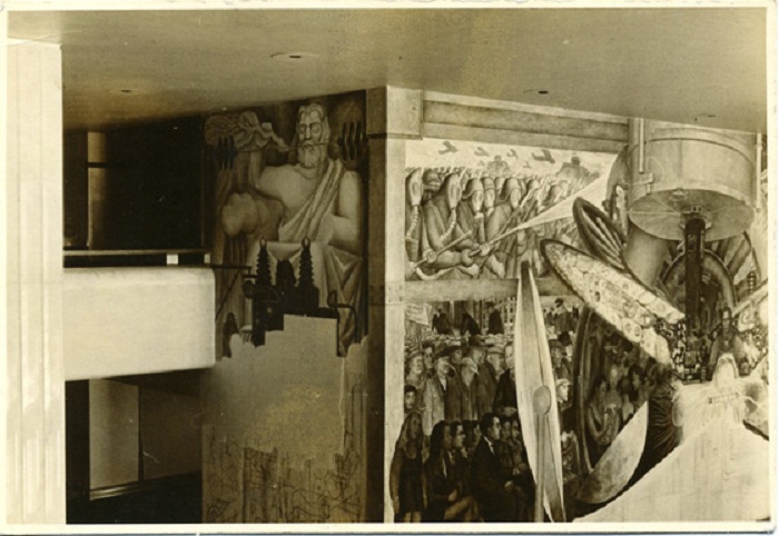 Фрагмент росписи «Человек на перепутье». (1933). Автор: Диего Ривера. 