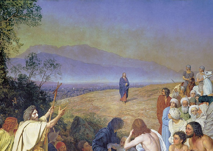«Явление Христа народу». (1837-1957).  Фрагмент. Автор: Александр Иванов. 