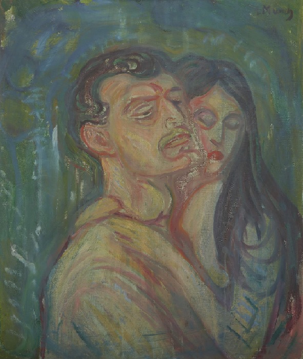 На картине «Голова к голове» (1905) художник изобразил Туллу Ларсен и себя самого.
