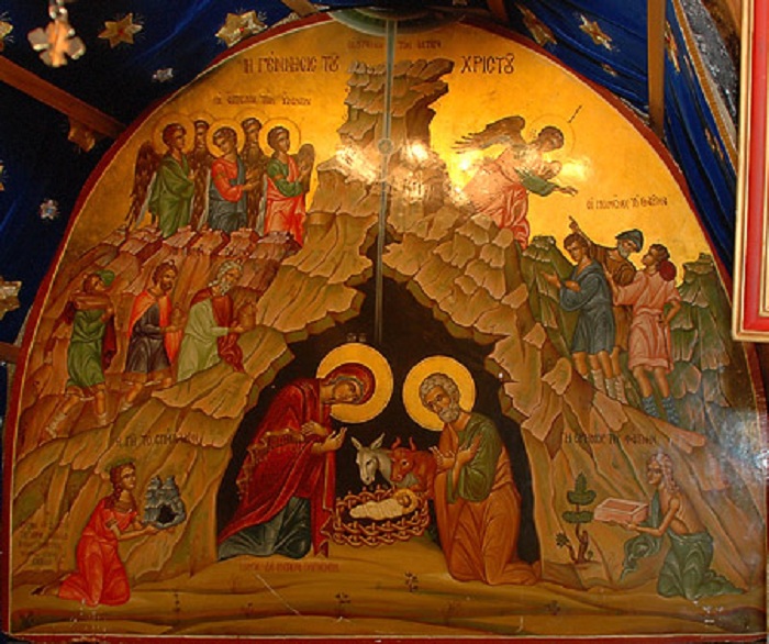 Рождество Христово. Икона из пещеры в Вифлееме.