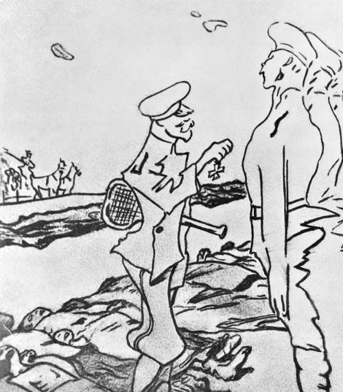 Карикатура на Николая Кровавого. (1905). Автор: Валентин Серов. | Фото: dic.academic.ru.