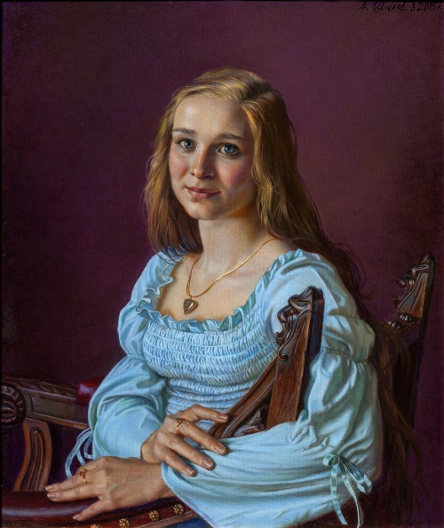  Портрет дочери Анастасии. Автор: Александр Шилов. | Фото: livejournal.com