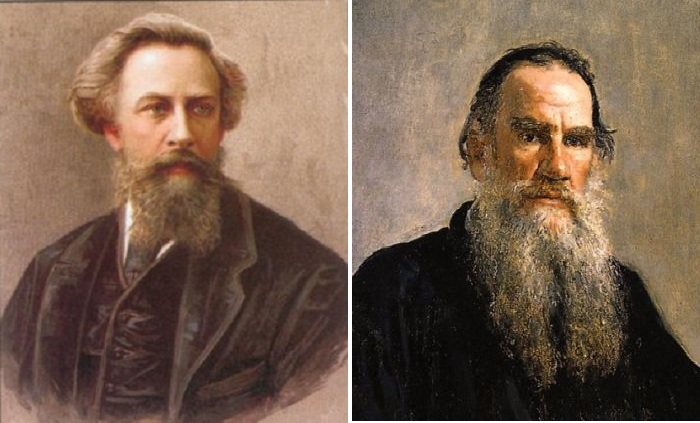 А.К. Толстой. (1817-1875). /  Л.Н. Толстой. (1828- 1910).