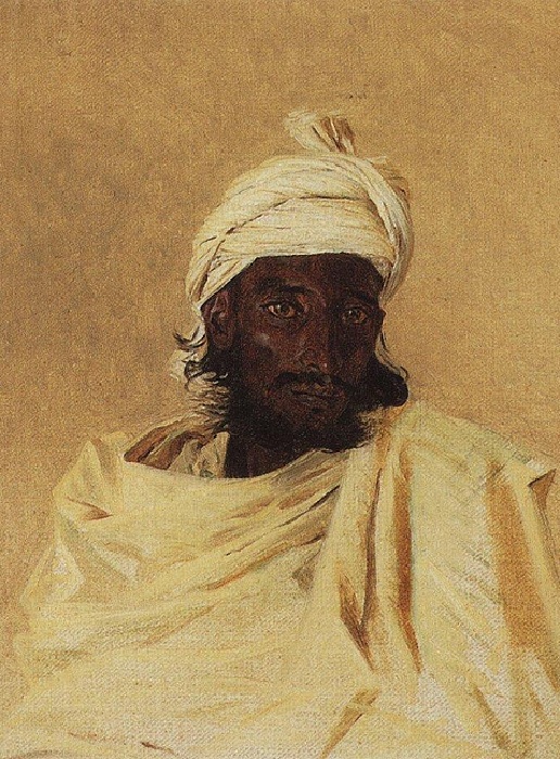 Бхил (Бхилы - одно из горных племен Декана). (1874). Автор: Василий Верещагин.