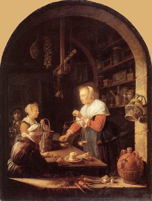  «The Grocer’s Shop.» (1647). Автор: Геррит Доу. | Фото: artchive.ru.