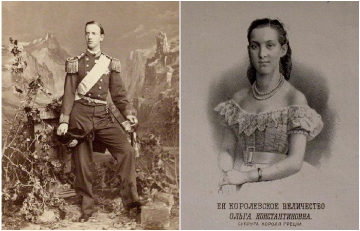 Король Греции Георг I и русская Королева эллинов Ольга Константиновна Романова