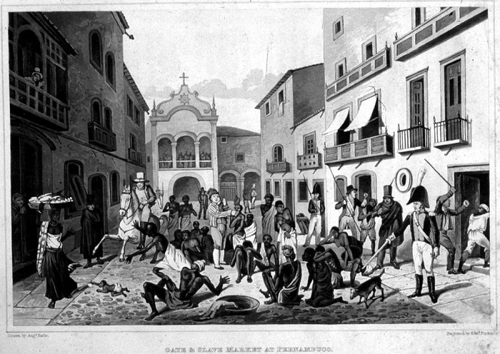 Рынок в одном из городов Бразилии (1820-е годы)