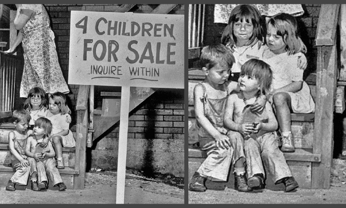 4 августа 1948 - Чикаго, штат Иллинойс: Аукцион по продаже маленьких детей мистера и миссис Рэй Чалифукс. Чикаго, штат Иллинойс.